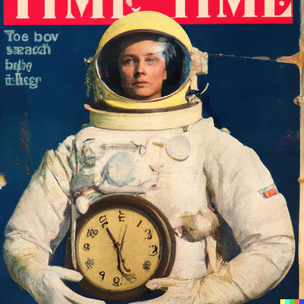 an astronaut, front cover of Time magazine, 1920